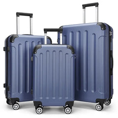 New Set of 3 Suitcases, ABS Hardside Suitcase Set, Durable Luggage Sets with 4 Quiet Wheels 28-24-20in