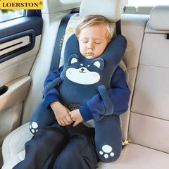 Car Cute Cartoon Pillow Car Mounted Child Sleeping Pillow Car Removable Comfortable Breathable Headrest Lumbar Support