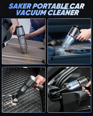 Car Vacuum Cleaner Cordless,Handheld Vacuum Cleaner Type C,Mini Portable Vacuum with Brushless Motor 15000PA Powerful for Car,Keyboard,Office and Home Cleaning