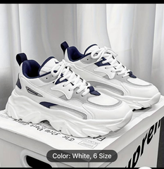Men's Trendy Street Style Chunky Shoes, Comfy Non Slip Casual Lace Up Sneakers For Men's Outdoor Activities