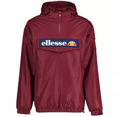 Mens Ellesse Jacket Monterini Over Head Jacket in Maroon