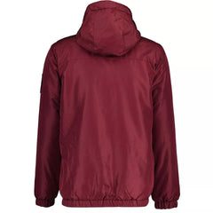 Mens Ellesse Jacket Monterini Over Head Jacket in Maroon